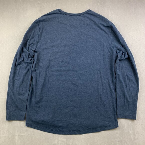 Lululemon Mens Shirt XL Blue Heather Crewneck Long Sleeve Performance Stretch - Picture 5 of 6